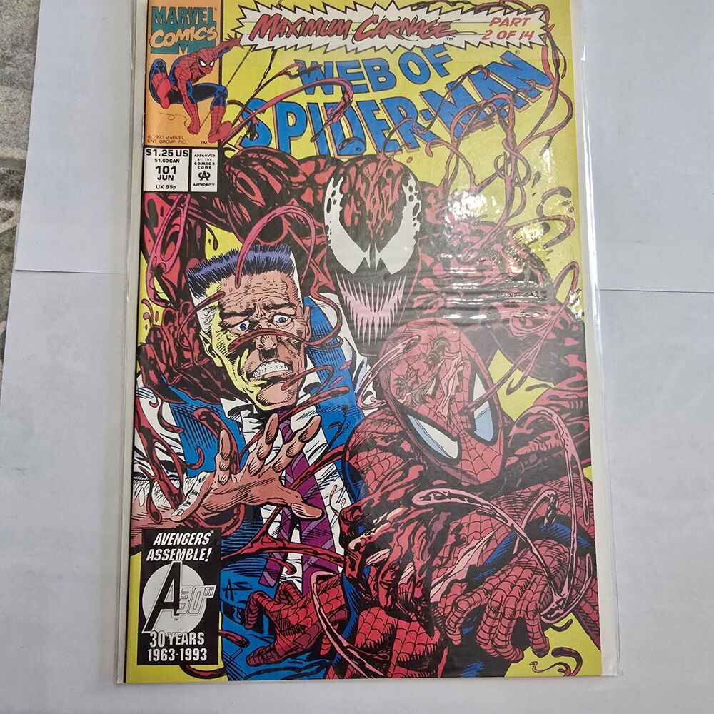 Web of Spider-Man #101 Maximum Carnage Carnage Marvel 1993